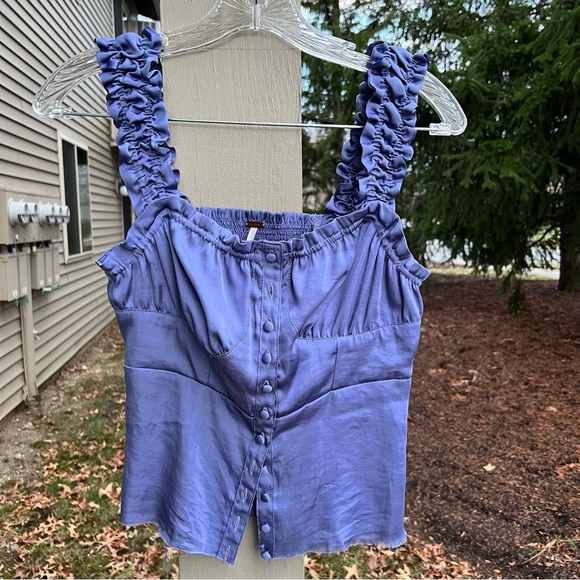 Free People Tops - Free People Ribble Ruffle Strap Tank Top